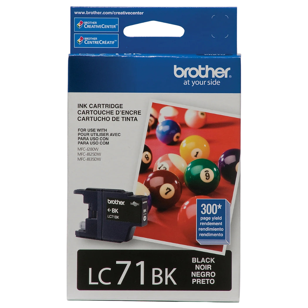 Original Brother LC71 Standard-yield Black Ink Cartridge | DoorStepInk