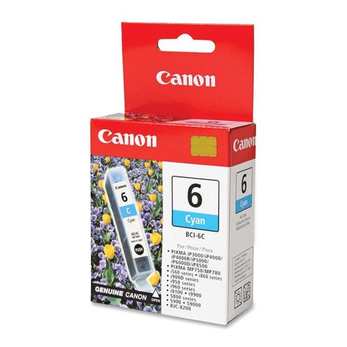 6-Color Ink Set Compatible With Canon I950, I960, I9100, I900D Printers - BCI-6 Cartridges