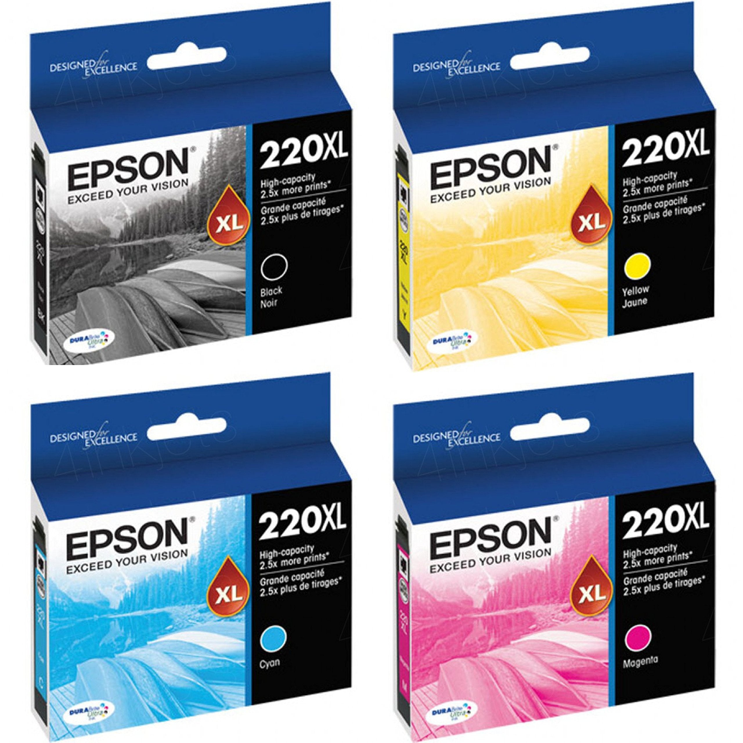 Epson 220xl 4 Pack Ink Cartridges Blackcyanmagentayellow Doorstepink 0806
