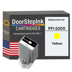 DoorStepInk Brand For Canon PFI-1000 Standard yield Yellow Remanufactured in the USA Ink Cartridge, 0549C002