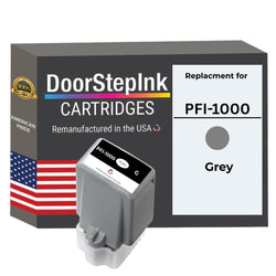 DoorStepInk Brand For Canon PFI-1000 Standard yield Grey Remanufactured in the USA Ink Cartridge, 0552C002