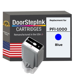 DoorStepInk Brand For Canon PFI-1000 Standard yield Blue Remanufactured in the USA Ink Cartridge,0555C002