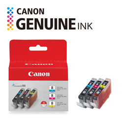 Original Canon CLI-8 Standard Yield Tri-Color (3-Pack) Ink Tank, 0621B016