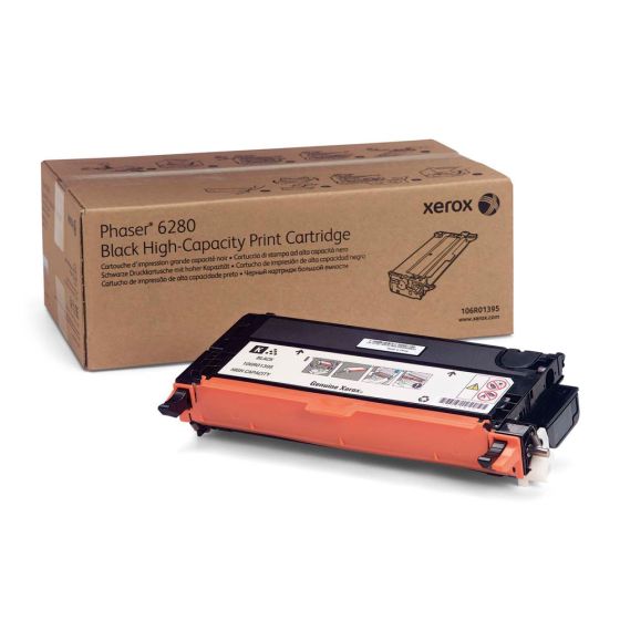 Original Xerox Phaser 6280 High Yield Black Toner Cartridge, 106R01395