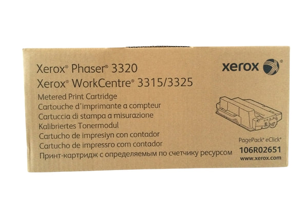 Genuine Xerox Phaser 3320 Black Toner Cartridge, 106R02651 