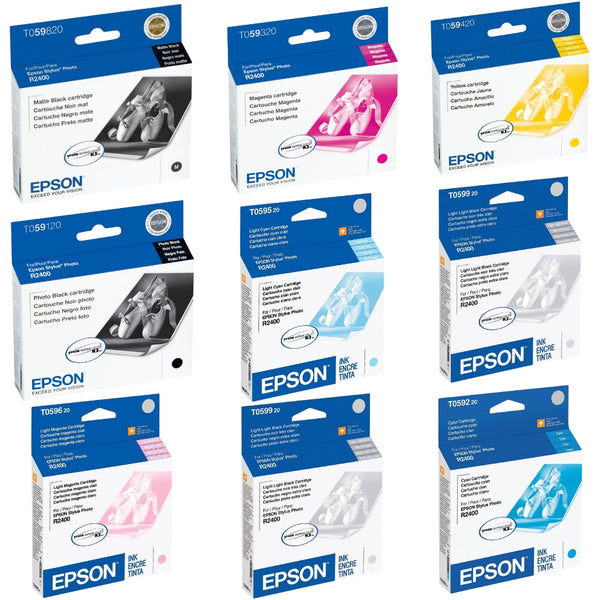 59 Ink Original Epson 59 (T059) Black and Color 9pk Ink Cartridges | DoorStepInk