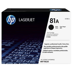 Original HP 81A Black LaserJet Toner Cartridge, CF281A