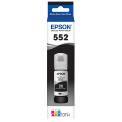 Epson T552 Ultra High-Yield Photo Black Ink Bottle, T552120-S