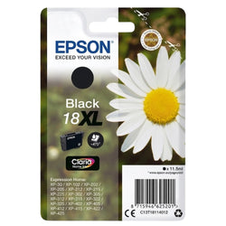 Original Epson 18XL High Yield Black Ink Cartridge, C13T18114012