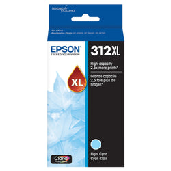 Original Epson 312XL High-Yield Light Cyan Ink Cartridge, T312XL520
