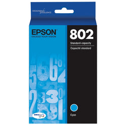 Original Epson T802 Standard Yield Cyan Ink Cartridge,T802220-S