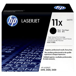 HP 11X High Yield Black Toner Cartridge, Q6511X