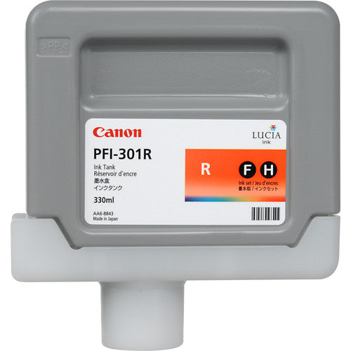 Canon PFI-301R Standard-Yield Red Ink Cartridge, 1492B001AA