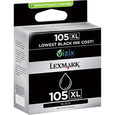 Genuine Lexmark 105XL High-Yield Black Inkjet Cartridge, 14N0822