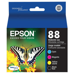 Original EPSON 88 Black, Cyan, Magenta and Yellow Ink Cartridge