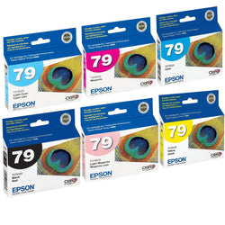 Original Epson 79 Black and Color (6 Pack) Ink Cartridges