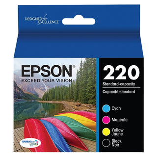 Epson 220 4-Pack Ink Cartridges- Black/Cyan/Magenta/Yellow