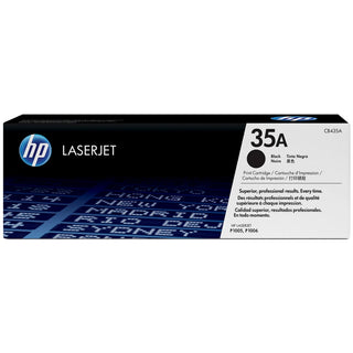 HP 35A Standard Yield Black LaserJet Toner Cartridge, CB435A
