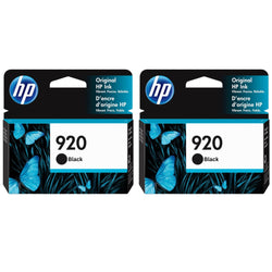 HP Genuine 920 (CD971AN) Black Ink Cartridges- Twin Pack