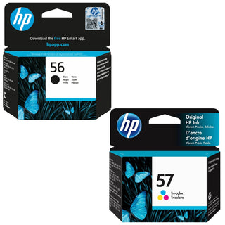 HP 56 Black and 57 Tricolor Ink Cartridges- Combo Pack