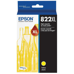 Genuine Epson T822XL Yellow High-Yield Ink Cartridge, T822XL420-S