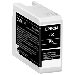 Genuine Epson 770 25ml UltraChrome Photo Black Ink Cartridge, T770120