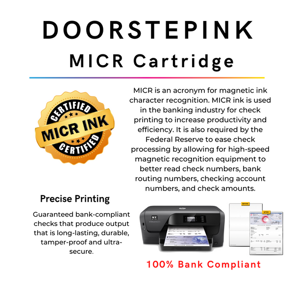 DoorStepInk Brand for HP 962XL (3JA03AN-MICR) Black MICR Remanufactured in the USA Ink Cartridge