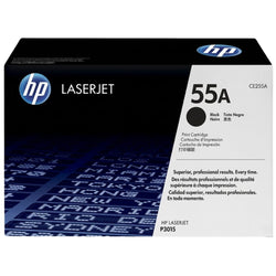 Genuine HP 55A Standard-Yield Black Laser Toner Cartridge, CE255A