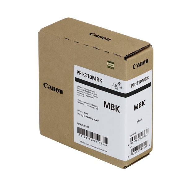 Genuine Canon PFI-310MBK (330ml) Matte Black Pigment Ink Tank, 2358C001AA