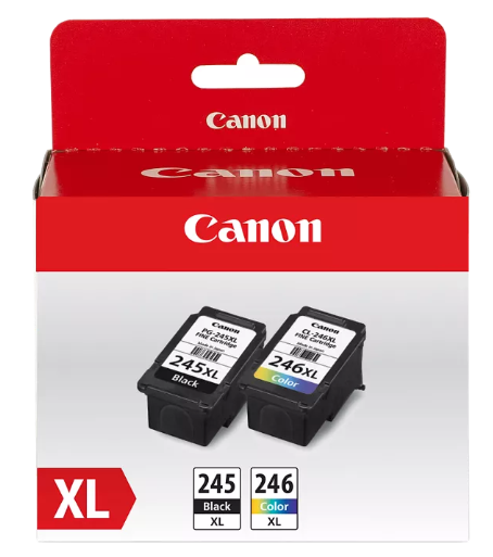 Original Canon PG-245XL & CL-246XL Black & Color Ink Cartridges