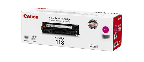 Genuine Canon 118 High-Yield Magenta Toner Cartridge, 2660BOO1AA