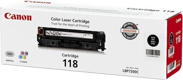 Genuine Canon 118 High-Yiel Black Toner Cartridge, 2662B001AA