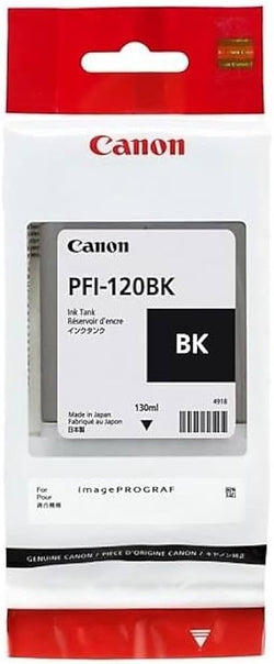 Original Canon PFI-120 Black High-Yield Ink Cartridge, 2885C001AA