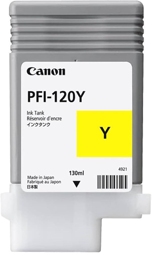 Original Canon PFI-120 Yellow High-Yield Ink Cartridge, 2888C001AA