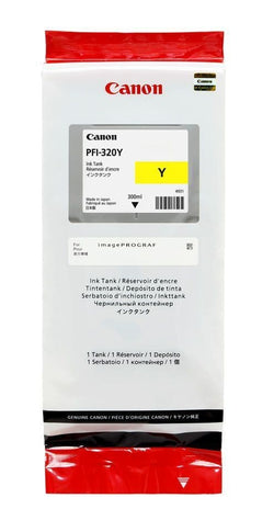 Canon PFI-320Y 300ml High-Yield Yellow Ink Cartridge, 2893C001AA