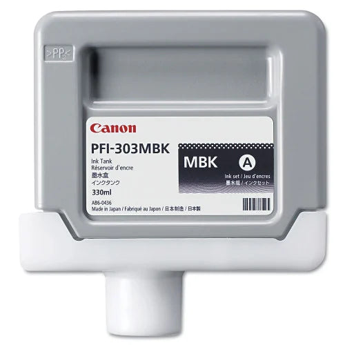 Canon PFI-303MBK Standard-Yield Matte Black Ink Cartridge, 2957B001AA