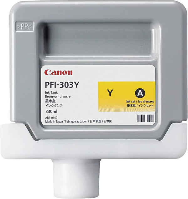 Canon PFI-303Y Standard-Yield Yellow Ink Cartridge, 2961B001AA