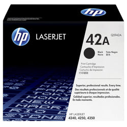 HP 42A Standard Yield Black LaserJet Toner Cartridge, Q5942A