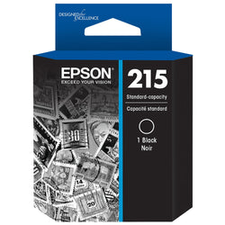 Original Epson T215 Standard-Yield Black Ink Cartridge, T215120-S