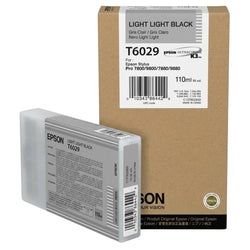 Original Epson T6029 Standard Yield 110ml Light Light Black Ink Cartridge, C13T602900