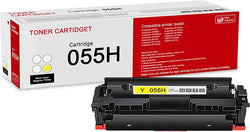 Original Canon 055H High-Yield Yellow Laser Toner Cartridge, 3017C001