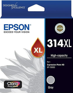 Original Epson 314XL Standard Yield Gray Ink Cartridge, T314XL720