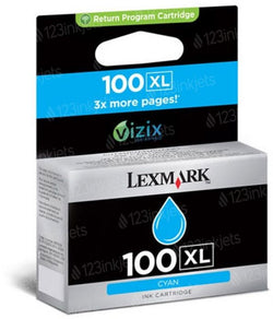 Original Lexmark 14N1093 100XL Cyan Ink Cartridge