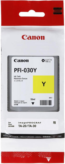 Original Canon PFI-030 Standard Yield Yellow Ink Cartridge, 3492C001