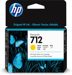 Original HP 712 29ml Yellow DesignJet Ink Cartridge, 3ED69A