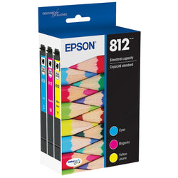 Original Epson 812 Standard Yield Multi-Color (3-Pack) Ink Cartridge T812520-S