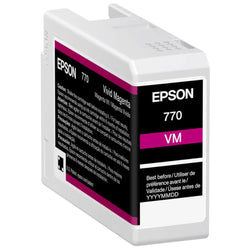 Original Epson 770 Standard Yield VIVD MAGENTA Ink Cartridge, T770320