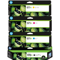 Original HP 970XL Black 971XL Cyan, Magenta, Yellow ink cartridges-4 Pack