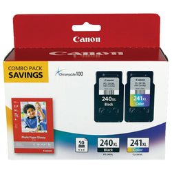 Original Canon 240XL/241XL Black and Color Combo Pack High-Yield Ink Cartridge
