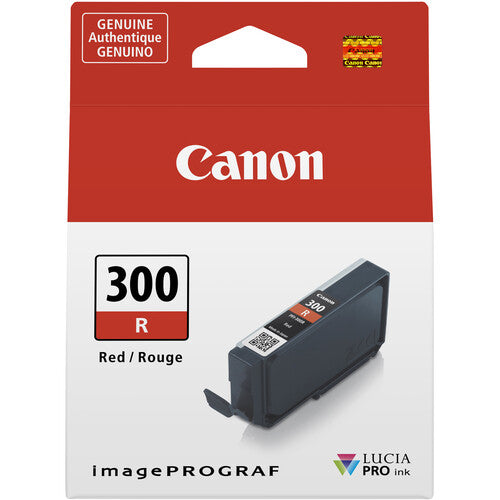 Original Canon PFI-300 Standard Yield Red Ink Cartridge, 4199C002
